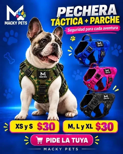 Pechera Táctica con parche, $30 en todas las tallas